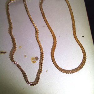 2 gold plated chains